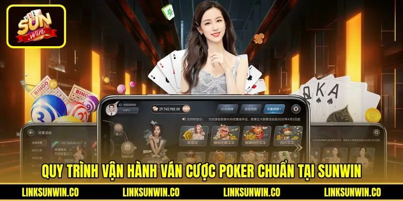 Tiến trình bốn vòng cược chi tiết của bàn chơi Poker Sunwin